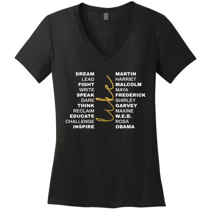 BLACK HISTORY Month Juneteenth African American Pride Women's V-Neck T-Shirt