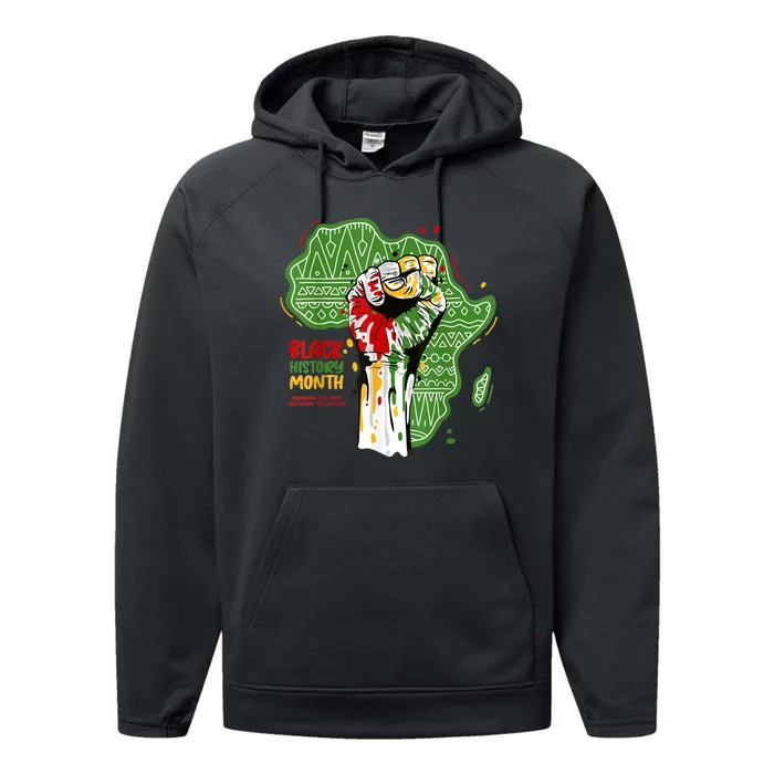 Black History Month Pride Fist Juneteenth Performance Fleece Hoodie