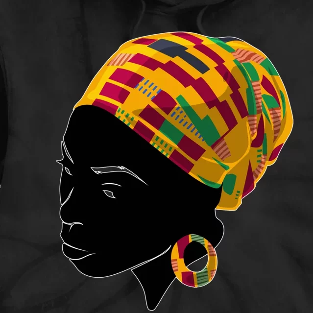 Black History Month Shirts Funny Kente Cloth Head Wrap Gift For African American Tie Dye Hoodie