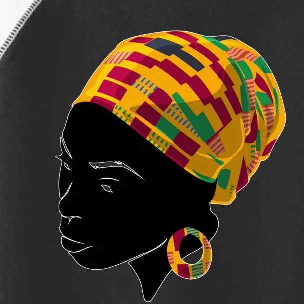 Black History Month Shirts Funny Kente Cloth Head Wrap Gift For African American Toddler Fine Jersey T-Shirt