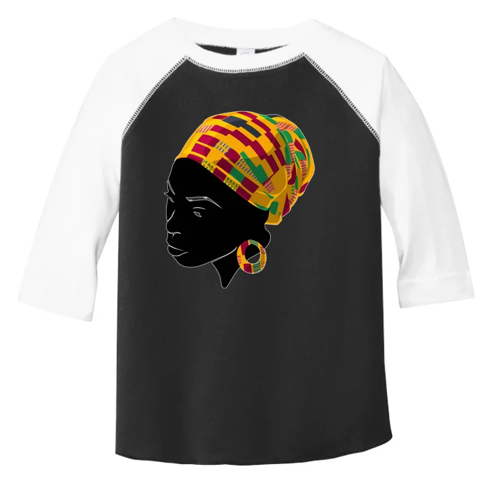 Black History Month Shirts Funny Kente Cloth Head Wrap Gift For African American Toddler Fine Jersey T-Shirt