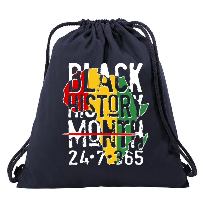 Black History Month 24 7 365 Drawstring Bag