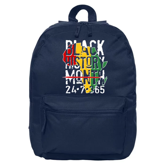 Black History Month 24 7 365 16 in Basic Backpack