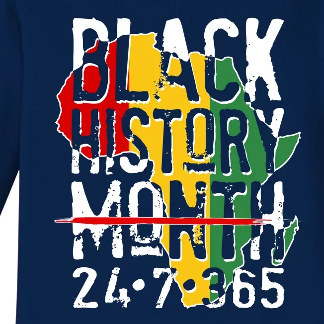 Black History Month 24 7 365 Baby Long Sleeve Bodysuit