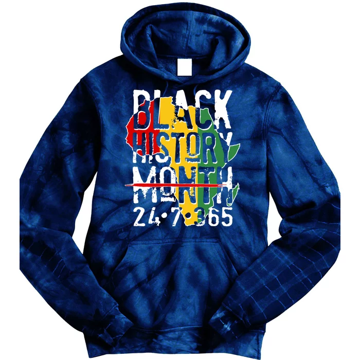 Black History Month 24 7 365 Tie Dye Hoodie