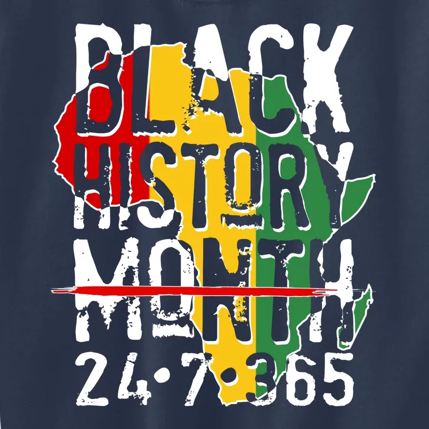 Black History Month 24 7 365 Kids Sweatshirt