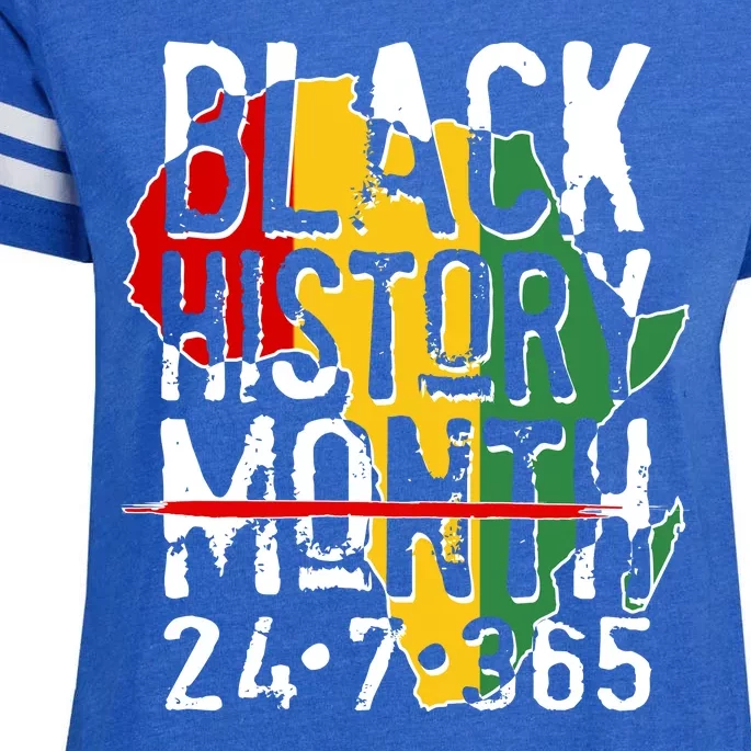 Black History Month 24 7 365 Enza Ladies Jersey Football T-Shirt