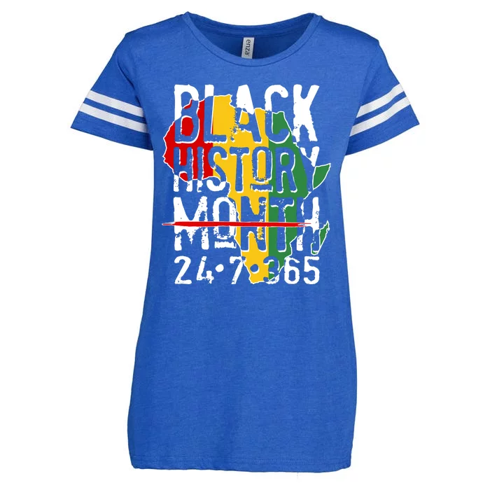 Black History Month 24 7 365 Enza Ladies Jersey Football T-Shirt