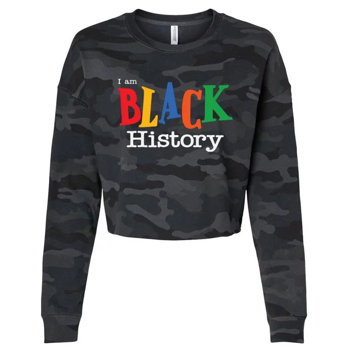 Black History Month I Am Black History Cropped Pullover Crew