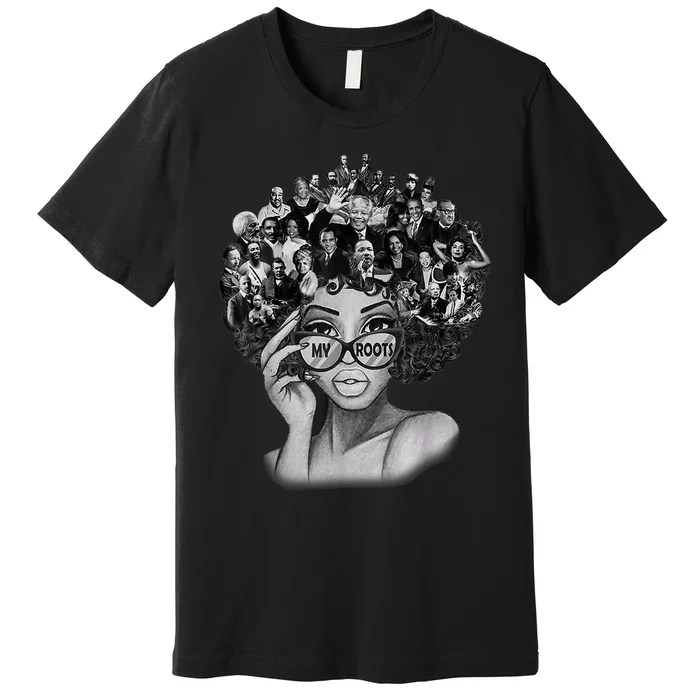 Black History Month Shirt I Love My Roots Back Powerful BLM Premium T-Shirt