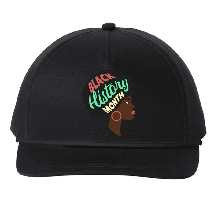 Black History Month Female African American Snapback Five-Panel Rope Hat