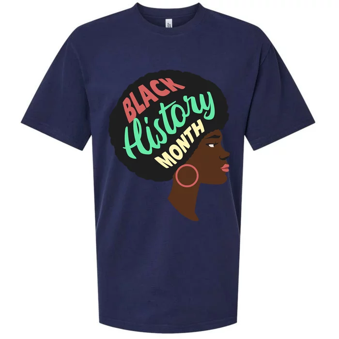 Black History Month Female African American Sueded Cloud Jersey T-Shirt