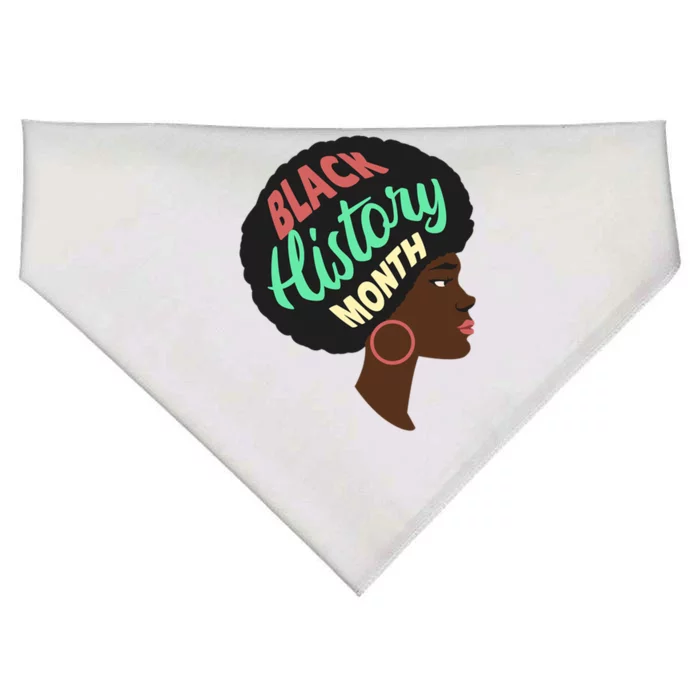 Black History Month Female African American USA-Made Doggie Bandana