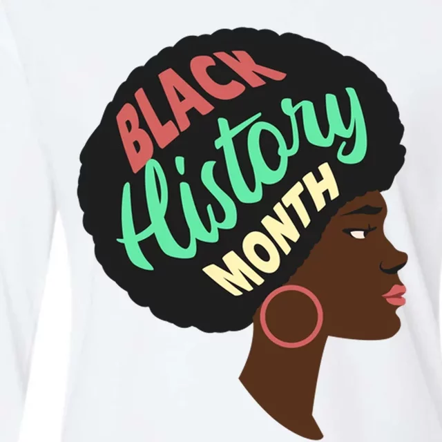 Black History Month Female African American Womens Cotton Relaxed Long Sleeve T-Shirt