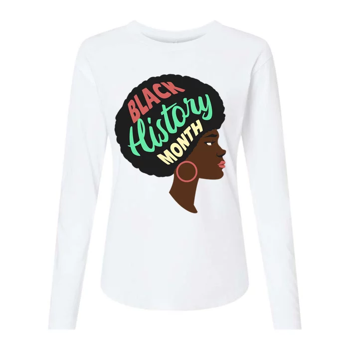 Black History Month Female African American Womens Cotton Relaxed Long Sleeve T-Shirt