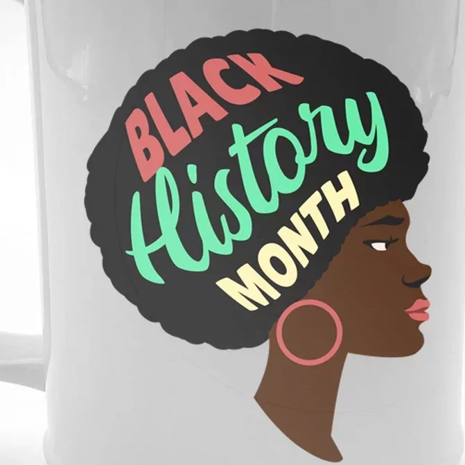 Black History Month Female African American Front & Back Beer Stein