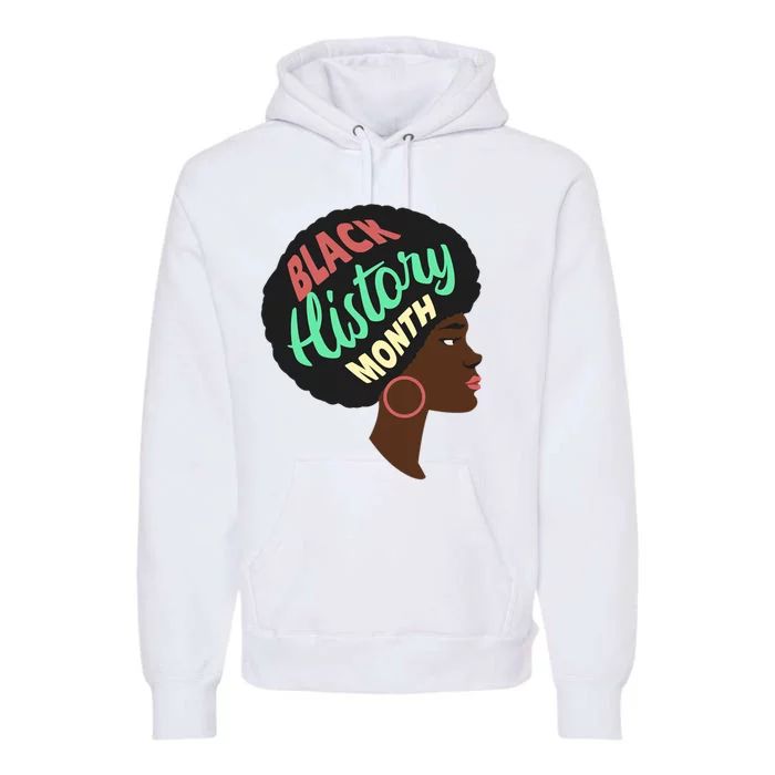 Black History Month Female African American Premium Hoodie