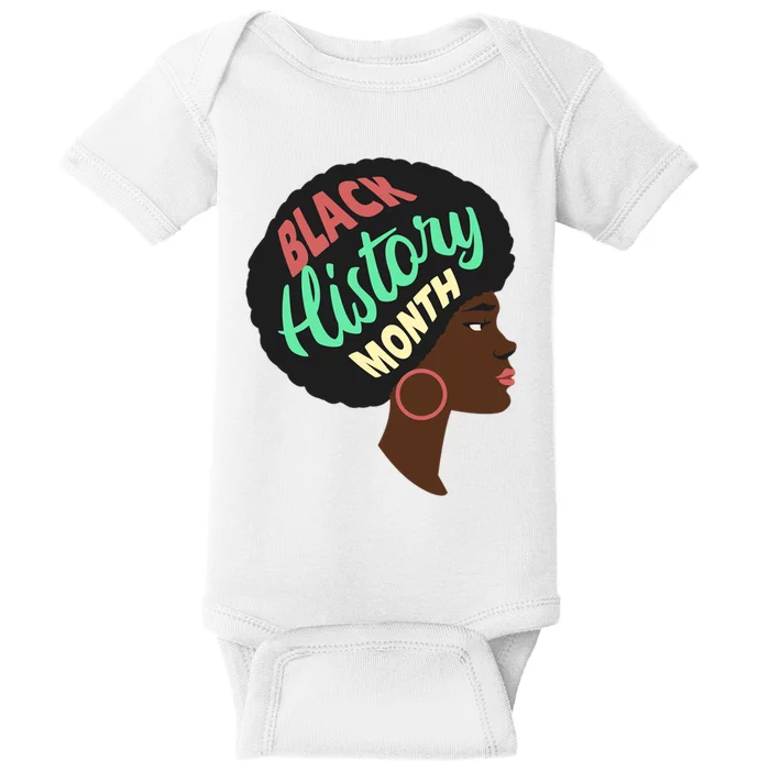 Black History Month Female African American Baby Bodysuit