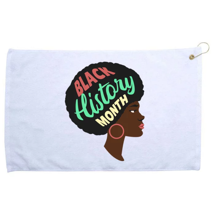 Black History Month Female African American Grommeted Golf Towel