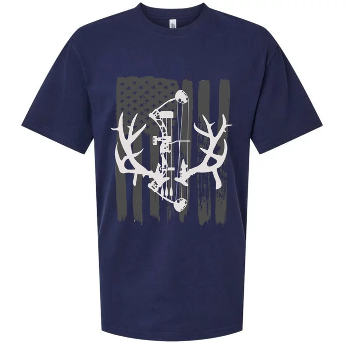 Bow Hunting Meaningful Gift: American Flag Archery Meaningful Gift For Hunters Sueded Cloud Jersey T-Shirt