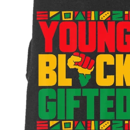 Black History Month Young Black Gifted Doggie 3-End Fleece Hoodie