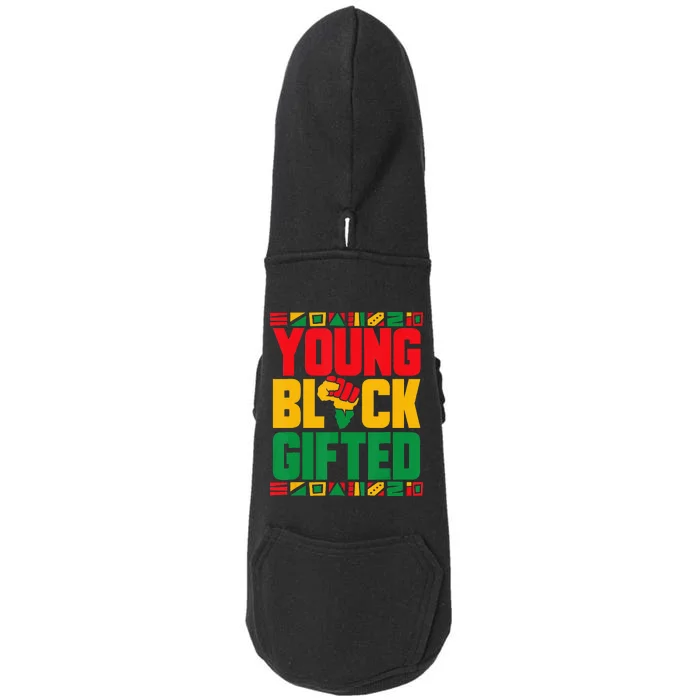 Black History Month Young Black Gifted Doggie 3-End Fleece Hoodie