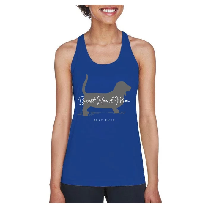 Basset Hound Mom Gift Women's Racerback Tank