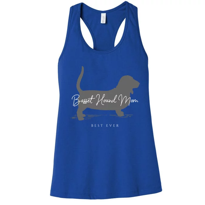 Basset Hound Mom Gift Women's Racerback Tank