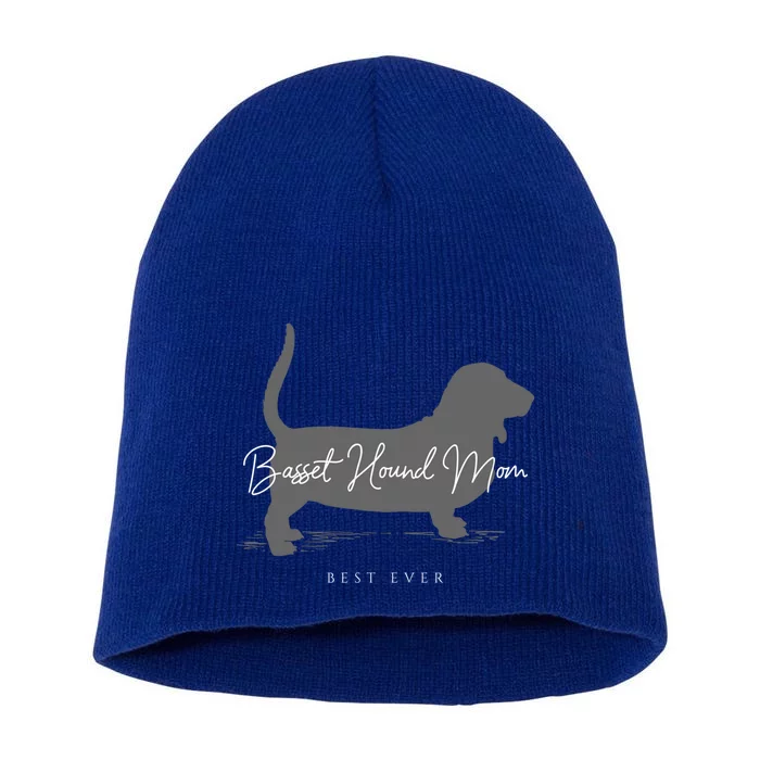 Basset Hound Mom Gift Short Acrylic Beanie