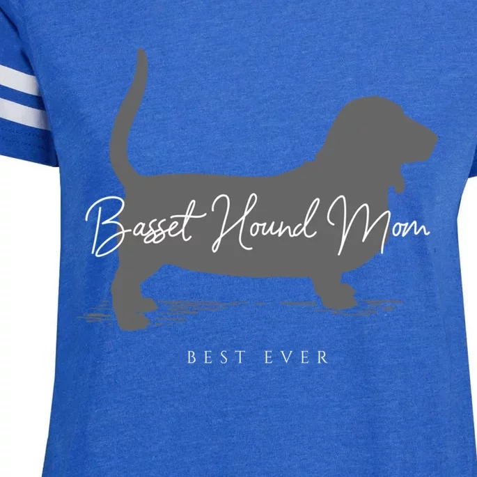 Basset Hound Mom Gift Enza Ladies Jersey Football T-Shirt