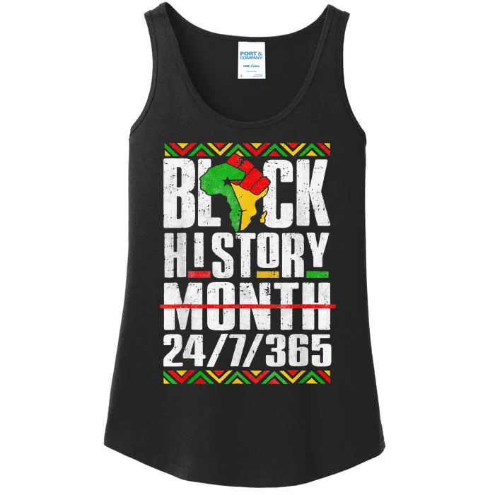 Black History Month 247365 Melanin African Black Power Ladies Essential Tank