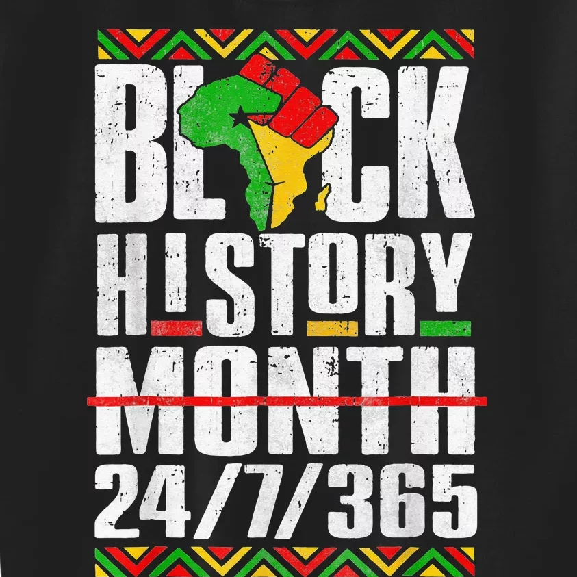 Black History Month 247365 Melanin African Black Power Kids Sweatshirt