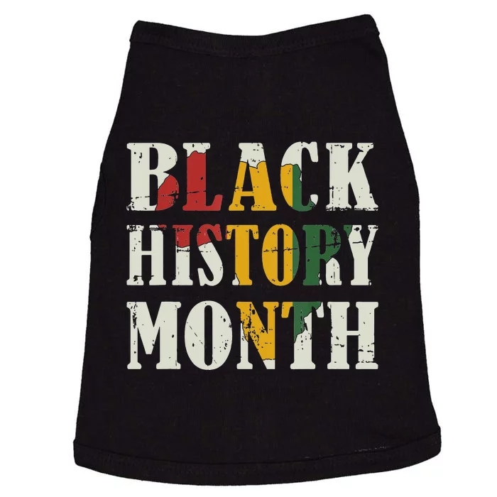 Black history month with african map flag for afro freedom Doggie Tank