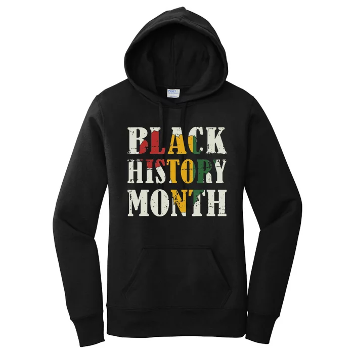 Black history month with african map flag for afro freedom Women's Pullover Hoodie