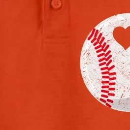 Baseball Heart Mom Dad Gift Dry Zone Grid Performance Polo