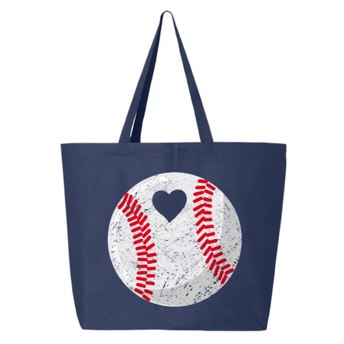 Baseball Heart Mom Dad Gift 25L Jumbo Tote