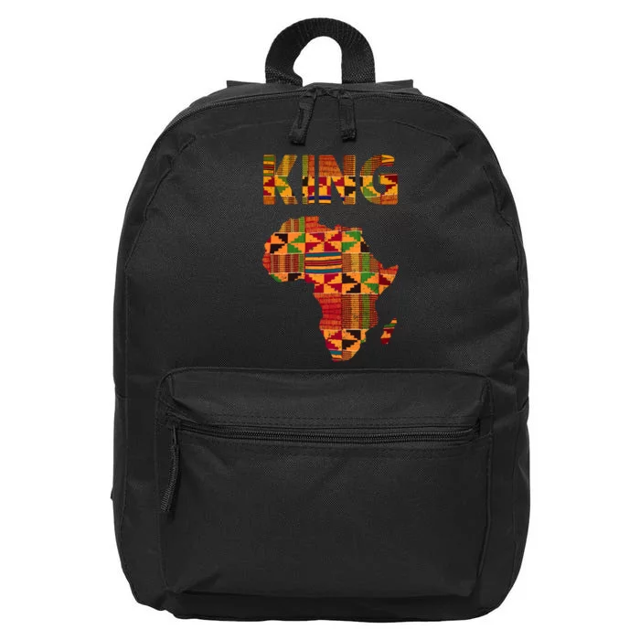 Black History Month Shirts Cool African King Design Kente Cloth Africa Ghana 16 in Basic Backpack