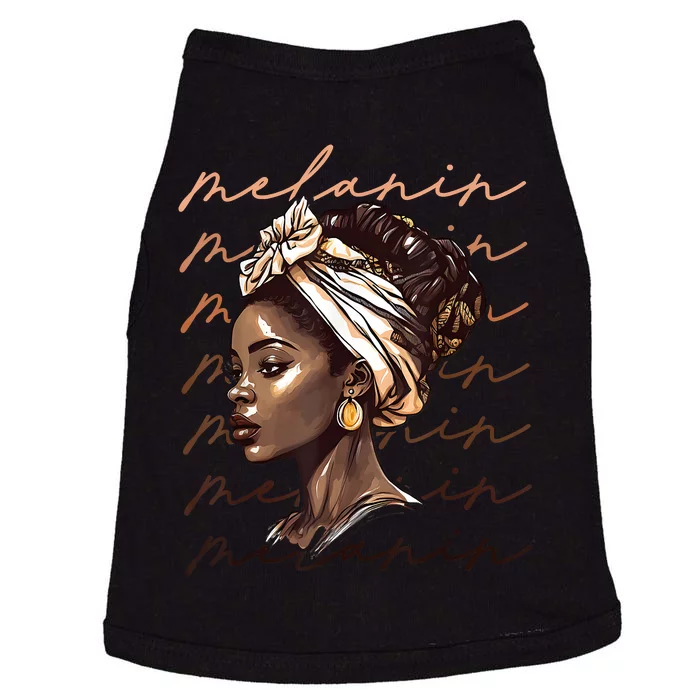 Black History Month African American Black Melanin Queen Doggie Tank