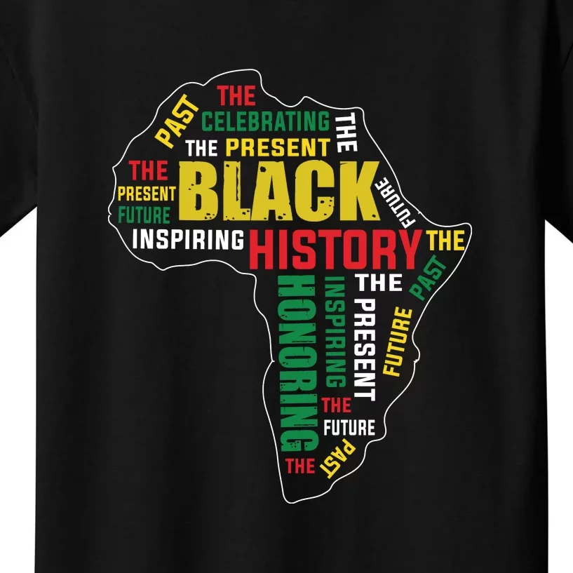 Black History Month Honoring Past Inspiring Future Women Kids T-Shirt