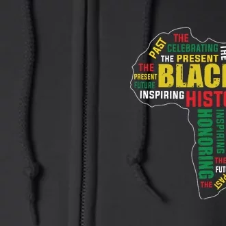 Black History Month Honoring Past Inspiring Future Women Full Zip Hoodie