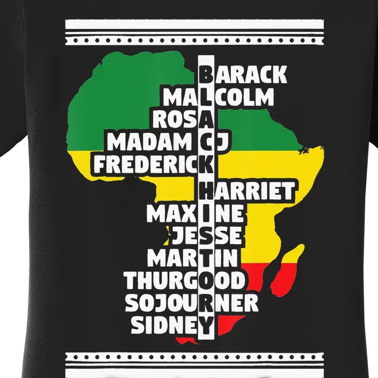 Black History Month Legends African American Idols Women's T-Shirt