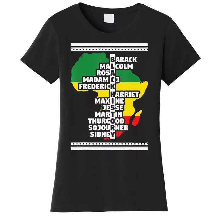 Black History Month Legends African American Idols Women's T-Shirt