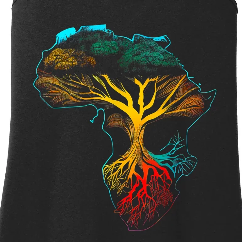 Black History Month African American Ancestors' Roots Ladies Essential Tank