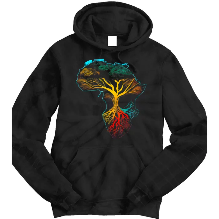 Black History Month African American Ancestors' Roots Tie Dye Hoodie