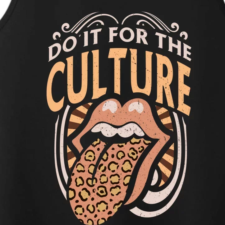 Black History Melanin Do It For The Culture Leopard Gift Performance Tank