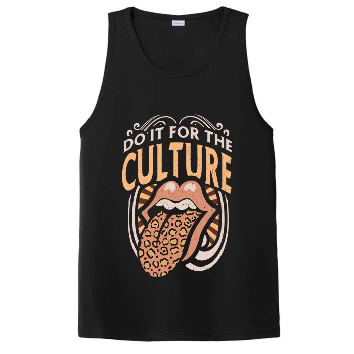 Black History Melanin Do It For The Culture Leopard Gift Performance Tank