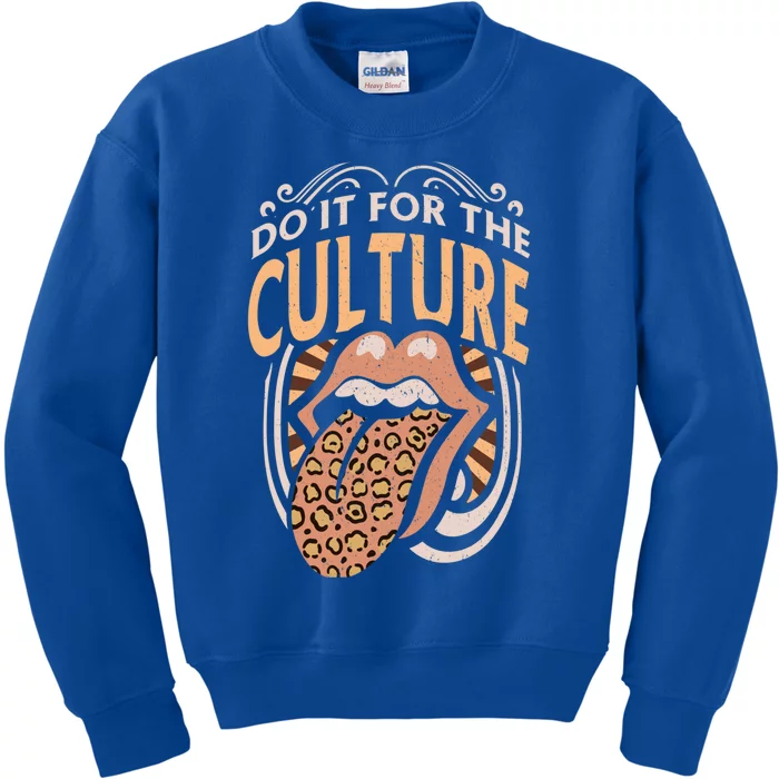 Black History Melanin Do It For The Culture Leopard Gift Kids Sweatshirt