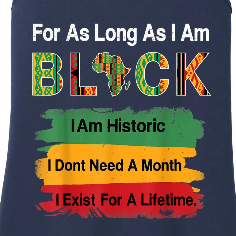 Black History Month Africa Map Kente Cloth Ladies Essential Tank