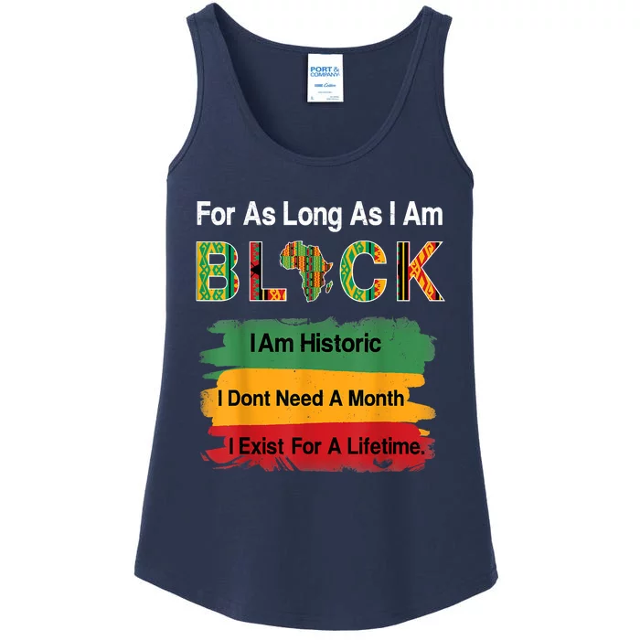 Black History Month Africa Map Kente Cloth Ladies Essential Tank