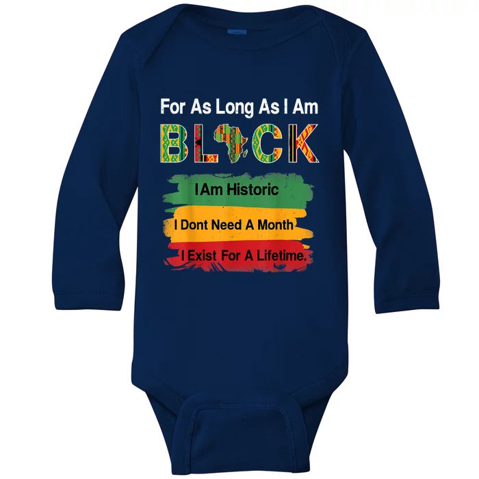 Black History Month Africa Map Kente Cloth Baby Long Sleeve Bodysuit